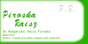 piroska raisz business card